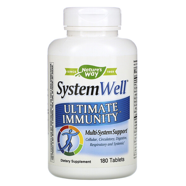 Nature's Way, System Well, Ultimate Immunity, Suplemento alimentairo, 180 comprimidos
