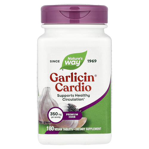 Nature's Way, Garlicin® Cardio, 350 mg, 180 Vegan Tablets