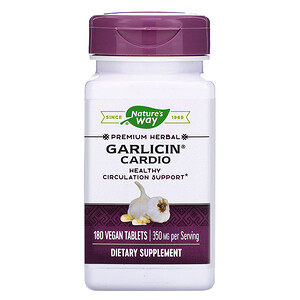 Отзывы о Натурес Вэй, Garlicin Cardio, 350 mg, 180 Vegan Tablets
