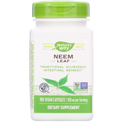 

Neem Leaf, 950 mg, 100 Vegan Capsules