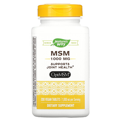 

Nature's Way MSM 1 000 mg 200 Vegan Tablets