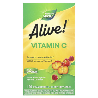 Nature's Way, Alive!®, 비타민C, 비건 캡슐 120정(캡슐당 125mg)