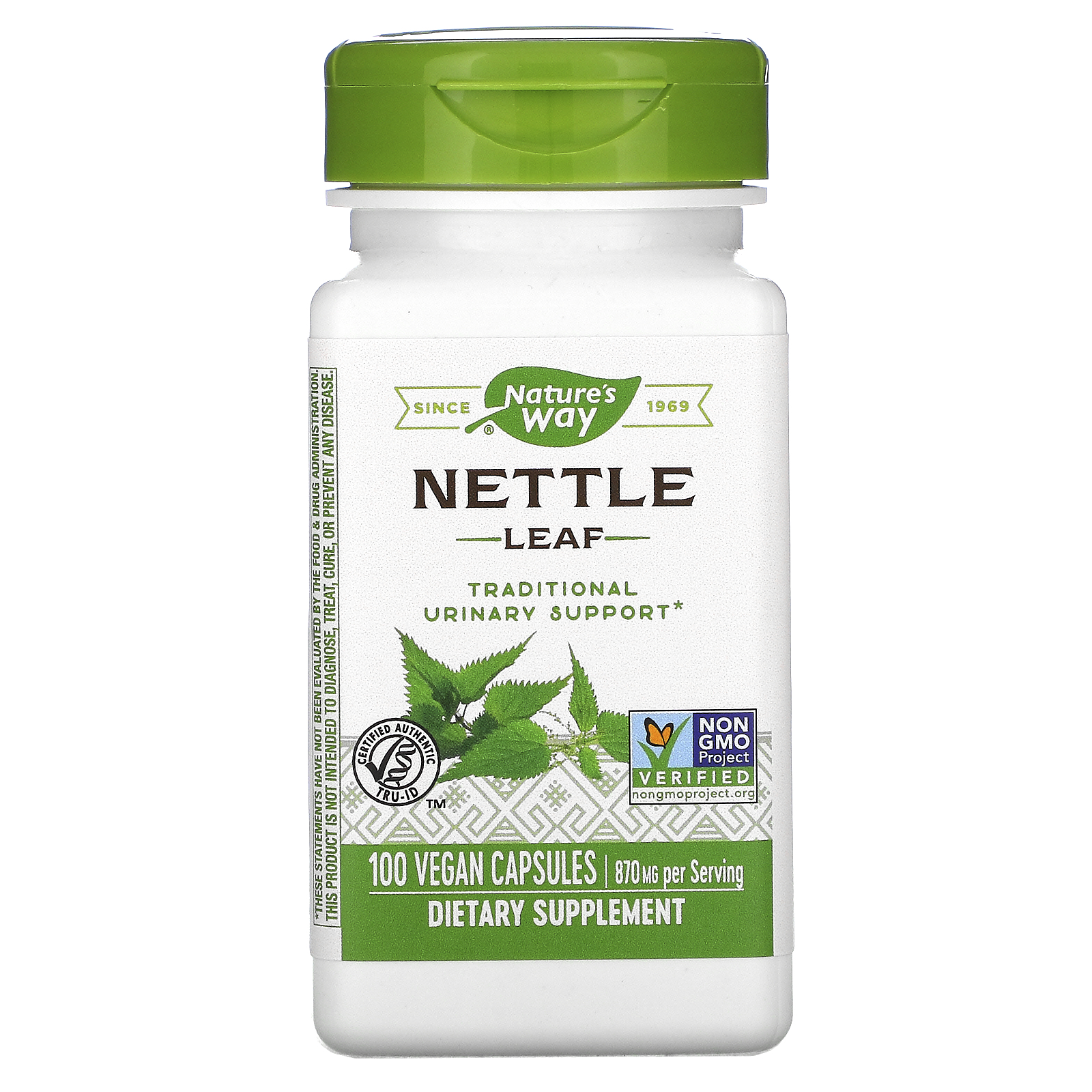 iHerb 日本美妝 補充品 Nature's Way, 蕁麻葉,870 毫克,100 粒純素食膠囊