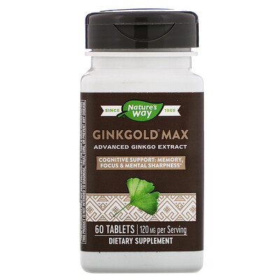 

Ginkgold Max, 120 мг, 60 таблеток