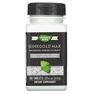 Nature's Way, Ginkgoldマックス、120 mg、60錠