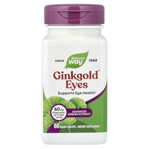 Nature's Way, Ginkgold® Eyes, Augen, 60 vegane Tabletten