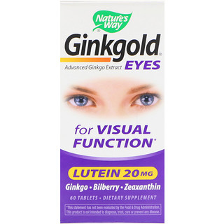 Nature's Way, Ginkgold Eyes, 60 Tabletes