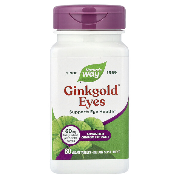 Nature's Way Ginkgold® Eyes, 60 Vegan Tablets
