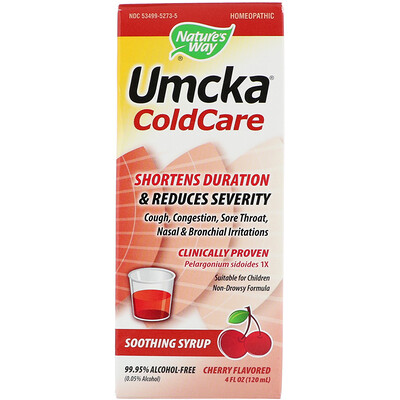 

Umcka, ColdCare, Soothing Syrup, Cherry, 4 fl oz (120 ml)