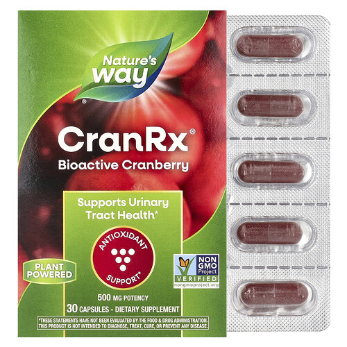 Nature's Way CranRx®, Bioactive Cranberry, 500 mg, 30 Capsules