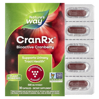Nature's Way, CranRx®, Arándano rojo bioactivo, 500 mg, 30 cápsulas