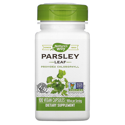 Nature's Way Parsley Leaf, 900 mg, 100 Vegan Capsules