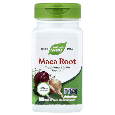 Nature's Way, Raíz de maca, 525 mg, 100 cápsulas veganas