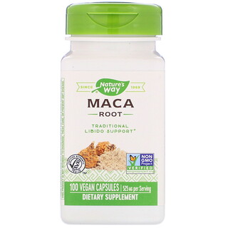 Nature's Way, Raiz de Maca, 525 mg, 100 Cápsulas Vegetais
