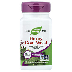 Horny Goat Weed, 500 мг, 60 веганських капсул