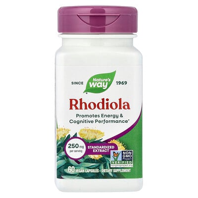 Nature's Way, Rodiola, 250 mg, 60 cápsulas vegetales