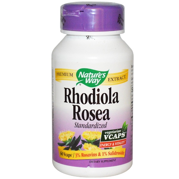 Nature's Way, Rhodiola Rosea, Standardized, 60 Veggie Caps - IHerb.com