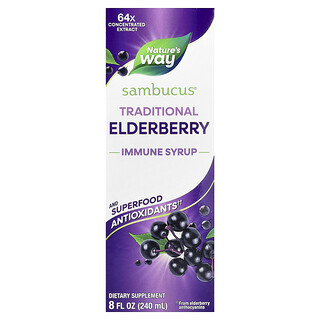 Nature's Way, Sambucus®, Jarabe inmunitario tradicional, Saúco, 240 ml (8 oz. líq.)