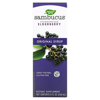 Nature's Way, Sambucus, Standardized Elderberry, Original Syrup, 8 fl oz (240 ml)