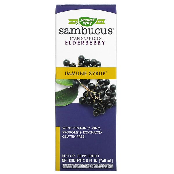 Sambucus Immune Syrup, Saúco estandarizado, 8 fl oz (240 ml)