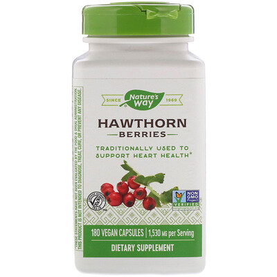 

Hawthorn Berries, 1,530 mg, 180 Vegan Capsules