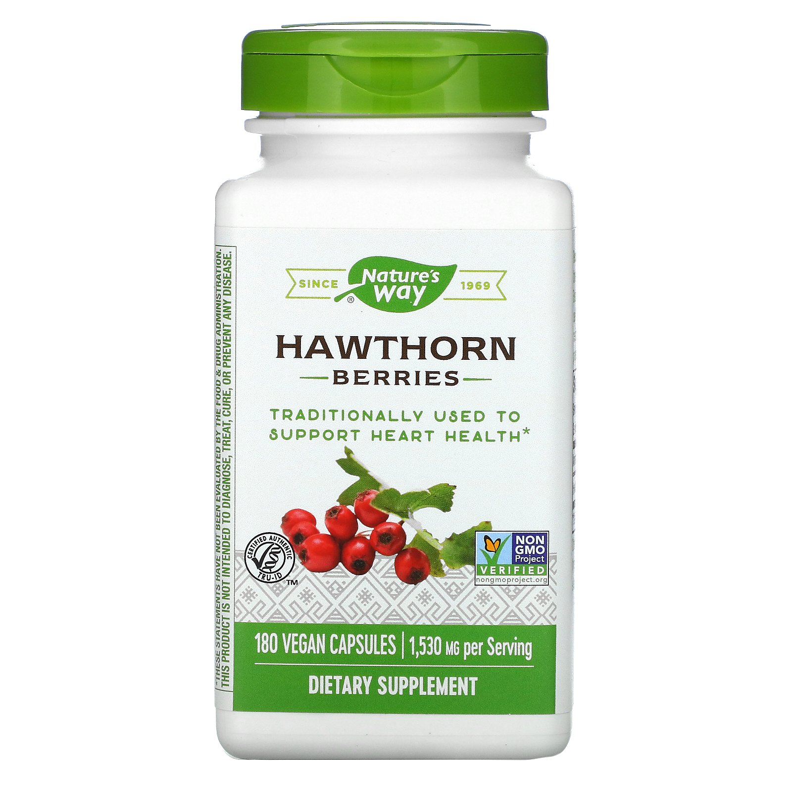 Nature S Way Hawthorn Berries 1 530 Mg 180 Vegan Capsules Iherb