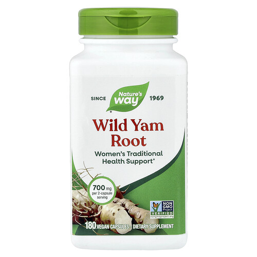 Nature's Way Wild Yam Root, 180 Vegan Capsules (350 mg Per capsule)