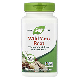 Nature's Way, Raiz de Inhame Selvagem, 180 Cápsulas Veganas (350 mg por cápsula)