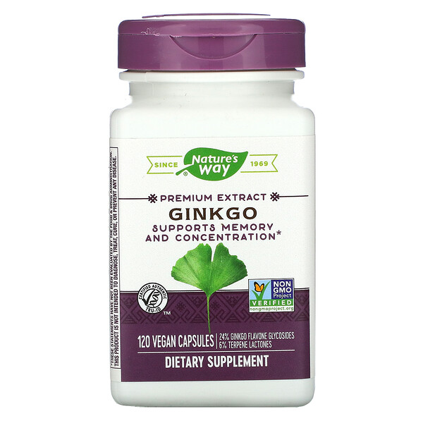 Nature's Way‏, Ginkgo, 120 Vegan Capsules