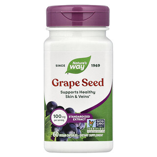 Nature's Way, Grape Seed, 100 mg, 60 Vegan Capsules
