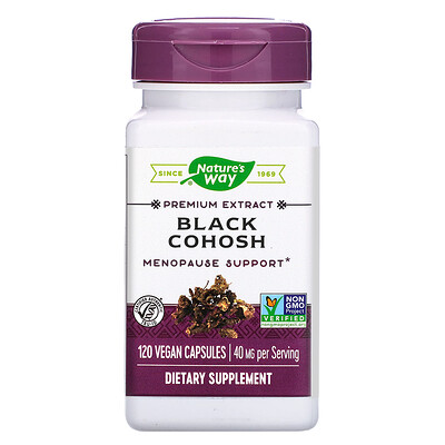 Black Cohosh, 40 mg, 120 Vegan Capsules resveratrol plus 120 vegan capsules