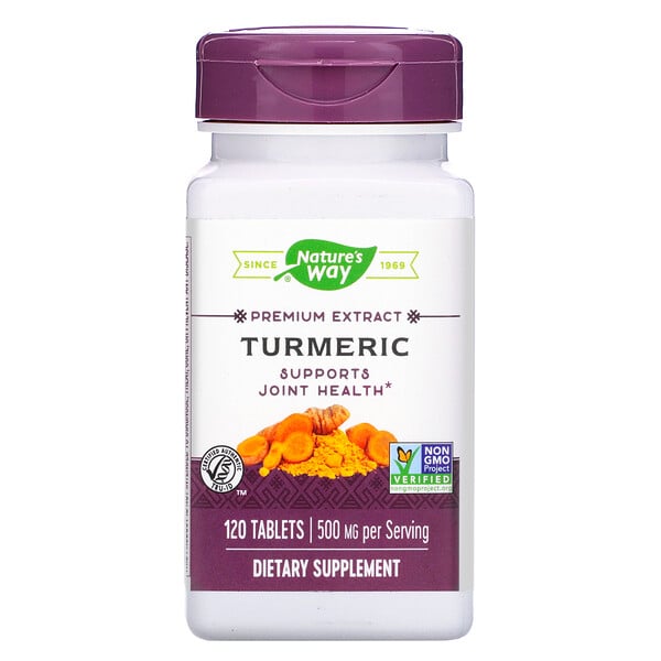 Turmeric, Kurkuma, 500 mg, 120 Tabletten