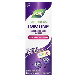 Nature's Way, Kids Sambucus®, Immune Vlierbessensiroop, voor kinderen vanaf 2 jaar, 240 ml