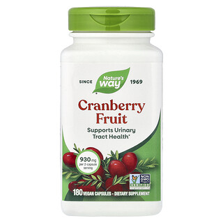 Nature's Way, 蔓越橘果，180 粒全素膠囊（每粒膠囊 465 毫克）