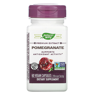 Nature's Way Premium Extract, Pomegranate, 350 mg, 60 Vegan Capsules