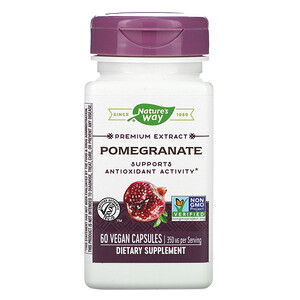 Отзывы о Натурес Вэй, Premium Extract, Pomegranate, 350 mg, 60 Vegan Capsules