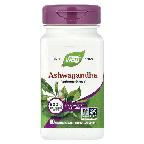 Nature's Way Ashwagandha, 60 Vegan Capsules (250 mg per Capsule)