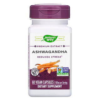 Nature's Way, Ashwagandha, 500 mg, 60 vegane Kapseln
