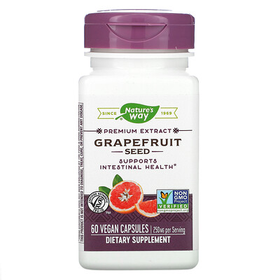 Nature's Way семена грейпфрута, 250 мг, 60 веганских капсул