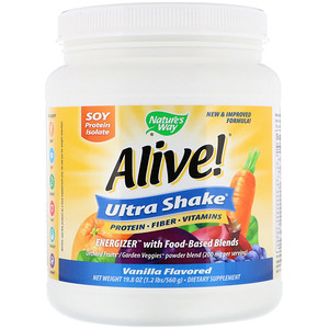 Отзывы о Натурес Вэй, Alive! Ultra-Shake, Vanilla Flavored, 1.2 lbs (560 g)