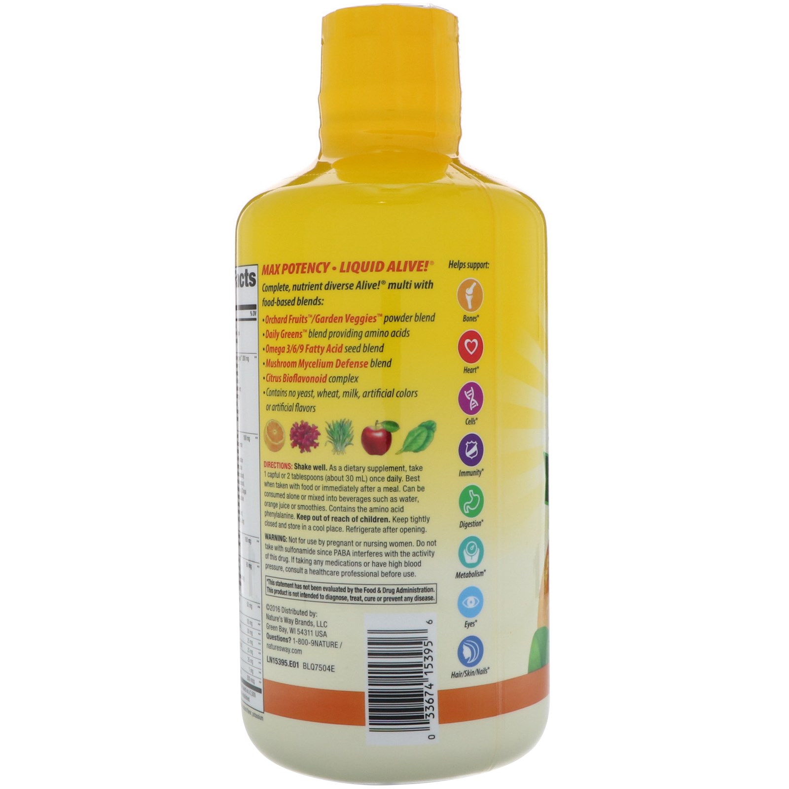 Nature's Way, Alive!, Liquid MultiVitamin, Max Potency, Citrus