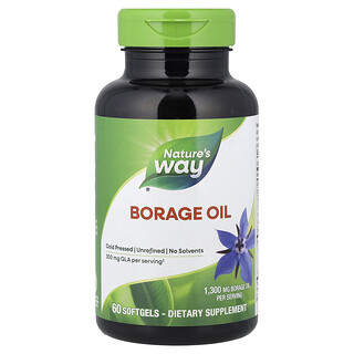 Nature's Way, EfaGold, Borraja, 1300 mg, 60 cápsulas blandas
