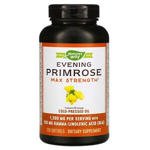 Отзывы о Натурес Вэй, Evening Primrose, Cold-Pressed Oil, Max Strength, 1,300 mg, 120 Softgels