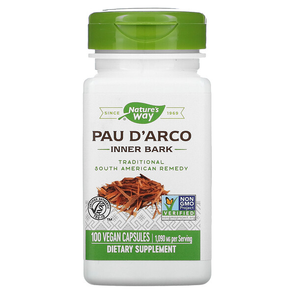Nature's Way, Pau d'Arco, innere Rinde, 545 mg, 100 vegane Kapseln
