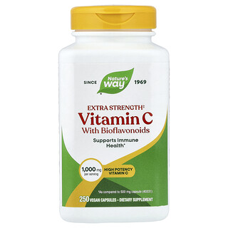 Nature's Way, Vitamina C con bioflavonoides, 250 cápsulas veganas