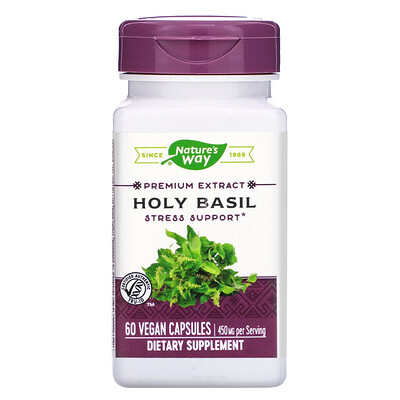 Nature's Way Holy Basil, 450 mg, 60 Vegan Capsules