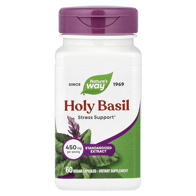 Product Image for Nature's Way, Holy Basil, 450 mg, 60 Vegan Capsules