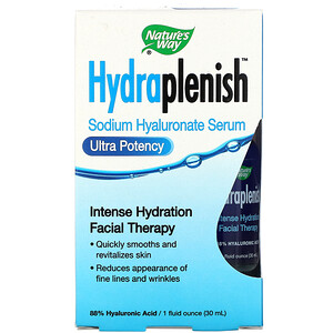 Отзывы о Натурес Вэй, Hydraplenish, Sodium Hyaluronic Serum, Ultra Potency, 1 fl oz (30 ml)