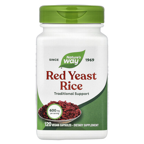 Nature's Way Red Yeast Rice, 600 mg, 120 Vegan Capsules