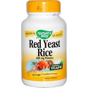 Nature's Way, Красный ферментированный рис, 600 мг, 120 вегетарианских капсул